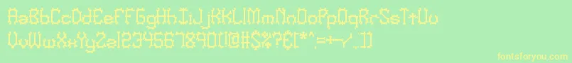 NymonakBrk Font – Yellow Fonts on Green Background