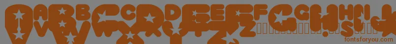 CrystaluniverseRegular Font – Brown Fonts on Gray Background