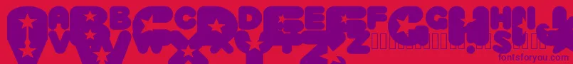 CrystaluniverseRegular Font – Purple Fonts on Red Background
