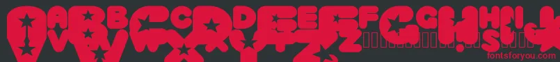 CrystaluniverseRegular Font – Red Fonts on Black Background