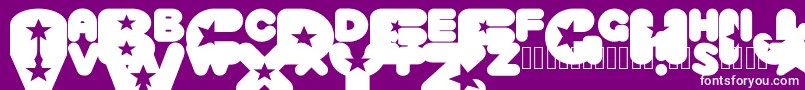 CrystaluniverseRegular Font – White Fonts on Purple Background