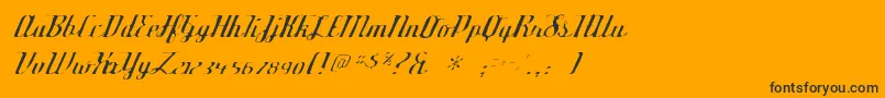 フォントDeftonestylusgaunt – 黒い文字のオレンジの背景