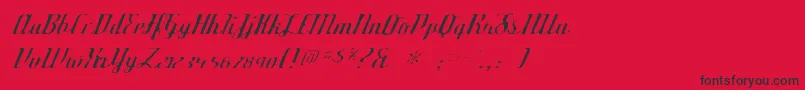 Шрифт Deftonestylusgaunt – чёрные шрифты на красном фоне