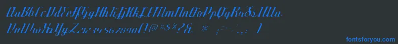 Deftonestylusgaunt-fontti – siniset fontit mustalla taustalla