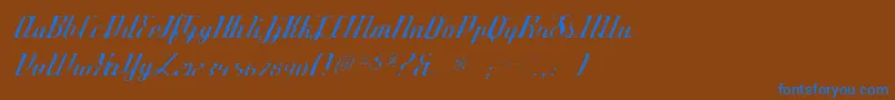 Deftonestylusgaunt-fontti – siniset fontit ruskealla taustalla