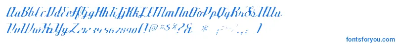 フォントDeftonestylusgaunt – 白い背景に青い文字