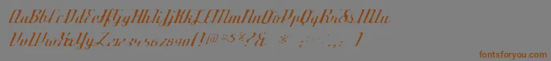 Deftonestylusgaunt Font – Brown Fonts on Gray Background