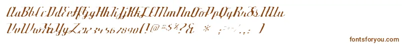 Шрифт Deftonestylusgaunt – коричневые шрифты на белом фоне