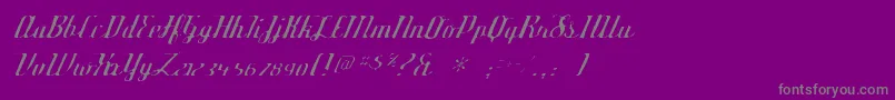 Deftonestylusgaunt-Schriftart – Graue Schriften auf violettem Hintergrund