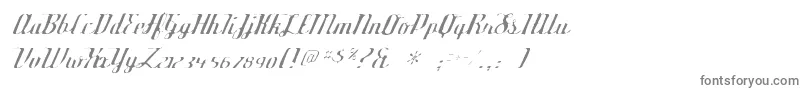 フォントDeftonestylusgaunt – 白い背景に灰色の文字