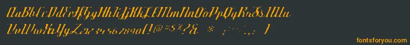 Шрифт Deftonestylusgaunt – оранжевые шрифты на чёрном фоне