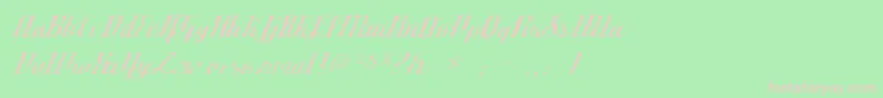 Deftonestylusgaunt Font – Pink Fonts on Green Background