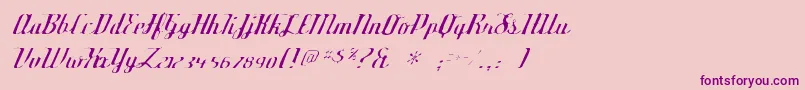 Deftonestylusgaunt Font – Purple Fonts on Pink Background