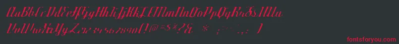Шрифт Deftonestylusgaunt – красные шрифты на чёрном фоне