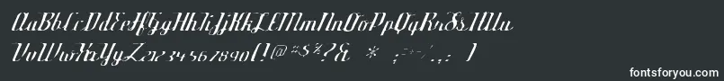 Шрифт Deftonestylusgaunt – белые шрифты на чёрном фоне
