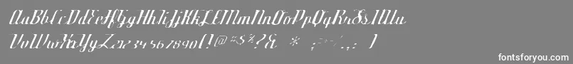 フォントDeftonestylusgaunt – 灰色の背景に白い文字