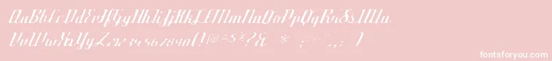 Fonte Deftonestylusgaunt – fontes brancas em um fundo rosa
