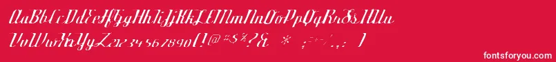 Deftonestylusgaunt Font – White Fonts on Red Background