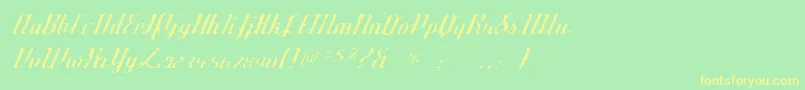 Deftonestylusgaunt-fontti – keltaiset fontit vihreällä taustalla