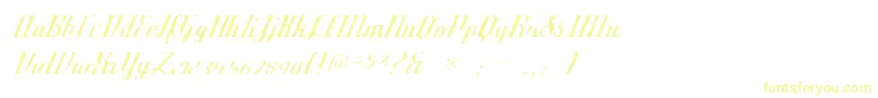 Шрифт Deftonestylusgaunt – жёлтые шрифты на белом фоне