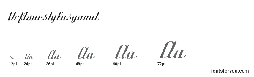 Размеры шрифта Deftonestylusgaunt