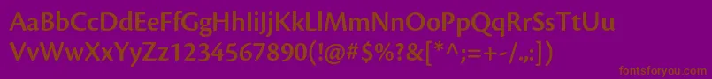 CronosproSemibolddisp Font – Brown Fonts on Purple Background