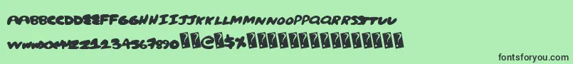 Police Creampuff – polices noires sur fond vert