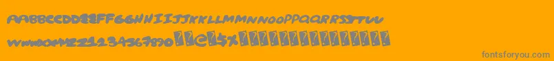 Creampuff Font – Gray Fonts on Orange Background