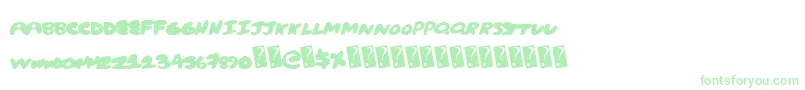 Creampuff Font – Green Fonts on White Background