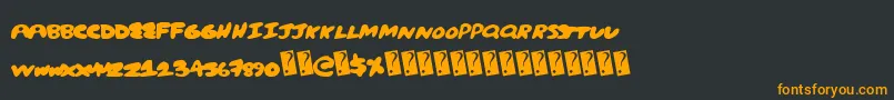 Creampuff Font – Orange Fonts on Black Background