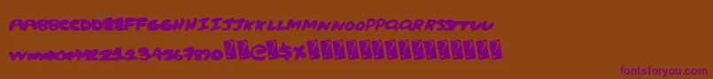 Creampuff Font – Purple Fonts on Brown Background