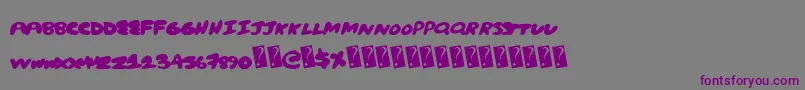 Creampuff Font – Purple Fonts on Gray Background