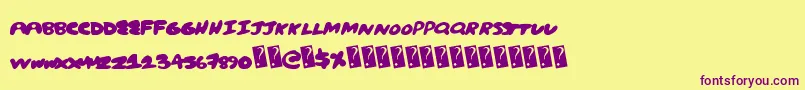 En savoir plus sur la police Creampuff Police Creampuff – polices violettes sur fond jaune