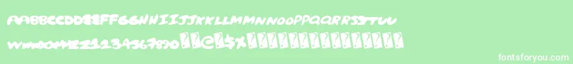 フォントCreampuff – 緑の背景に白い文字