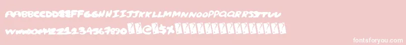fuente Creampuff – Fuentes Blancas Sobre Fondo Rosa