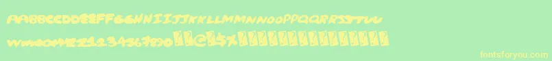 More about Creampuff Font Creampuff Font – Yellow Fonts on Green Background