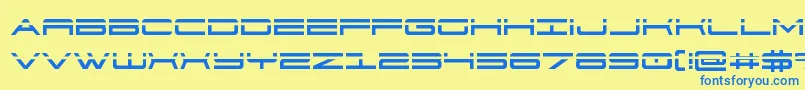 911porschav3laser Font – Blue Fonts on Yellow Background