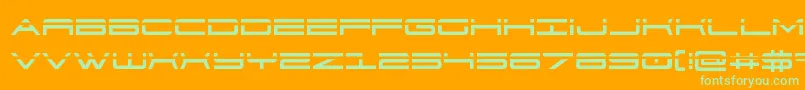 911porschav3laser Font – Green Fonts on Orange Background