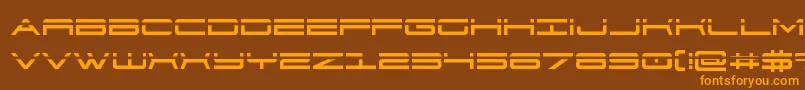 911porschav3laser Font – Orange Fonts on Brown Background