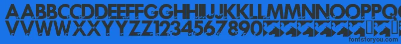 LmsPoliticalPrint-fontti – mustat fontit sinisellä taustalla