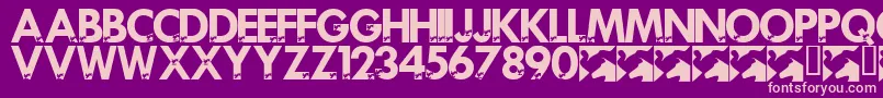 LmsPoliticalPrint Font – Pink Fonts on Purple Background