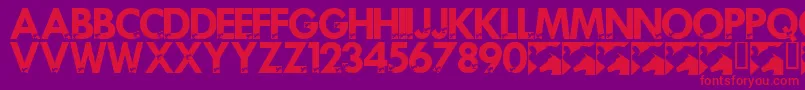 LmsPoliticalPrint Font – Red Fonts on Purple Background