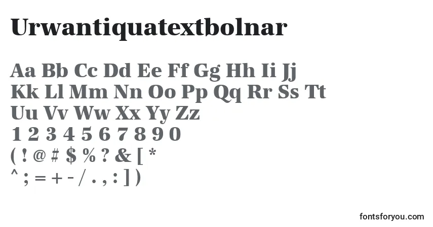 Fuente Urwantiquatextbolnar - alfabeto, números, caracteres especiales