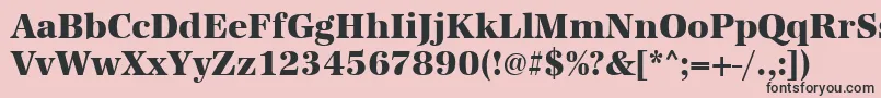Urwantiquatextbolnar Font – Black Fonts on Pink Background