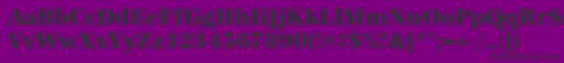 Urwantiquatextbolnar-fontti – mustat fontit violetilla taustalla