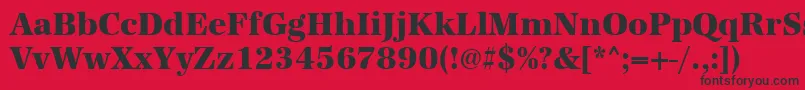 Urwantiquatextbolnar Font – Black Fonts on Red Background