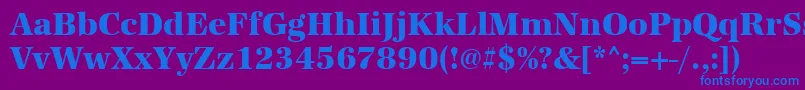 Urwantiquatextbolnar Font – Blue Fonts on Purple Background