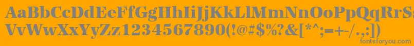 Urwantiquatextbolnar Font – Gray Fonts on Orange Background