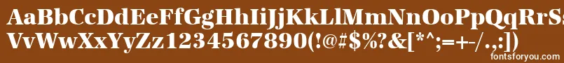 Шрифт Urwantiquatextbolnar – белые шрифты на коричневом фоне