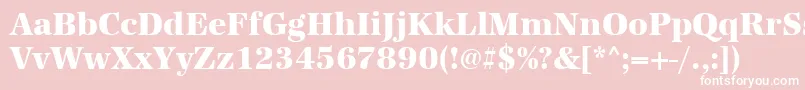 Urwantiquatextbolnar Font – White Fonts on Pink Background